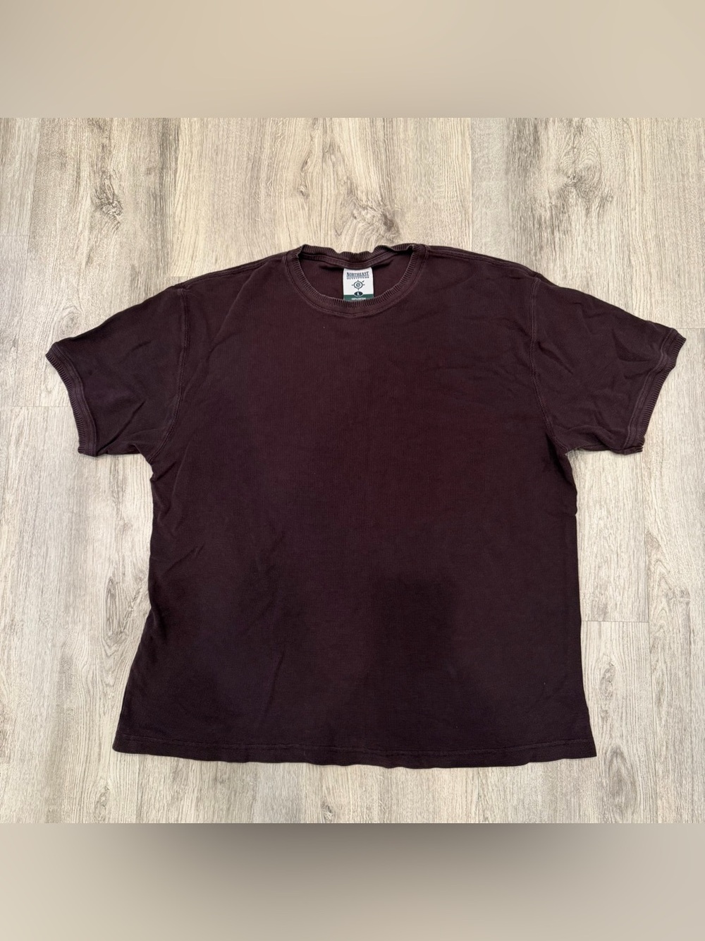 Northeast Outfitters Burgundy 100% Cotton Crew Neck Tee Large
